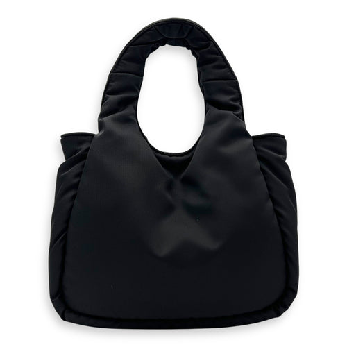 Prada Re-Nylon Padded Black Top Handle Bag in Nylon, Silver hardware_2