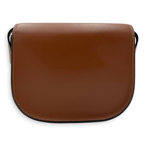 Celine Folco Crossbody Bag Brown in Calfskin, Gold hardware_2