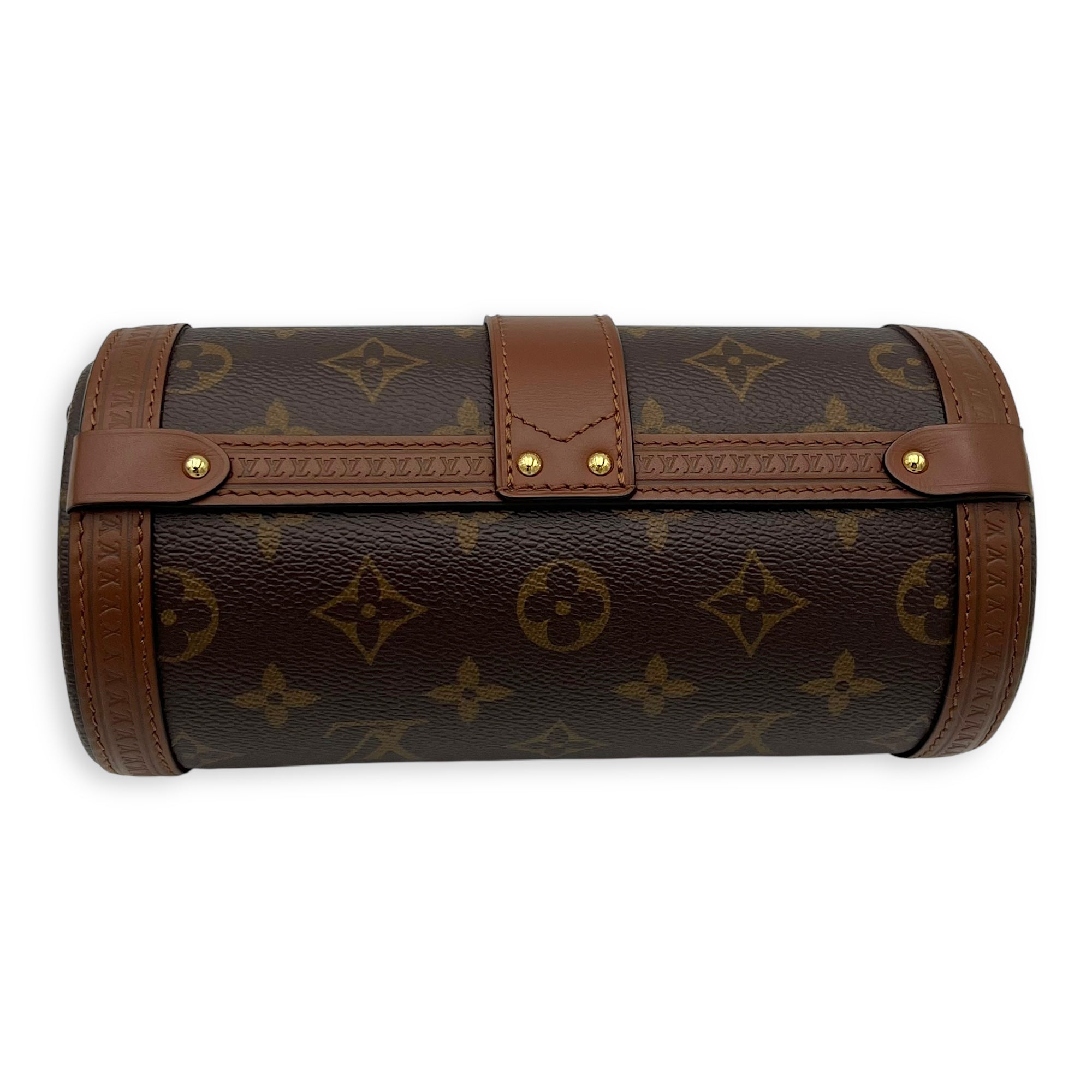 Louis Vuitton Papillon Trunk Brown Shoulder Bag in Monogram Coated Canvas, Gold hardware_2