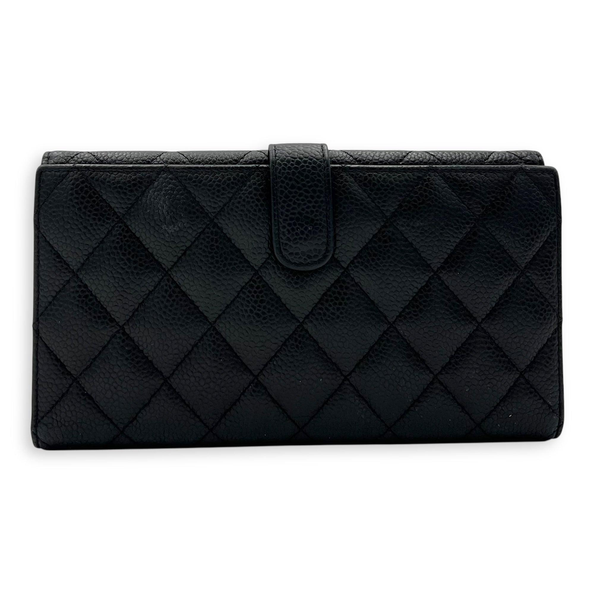 Chanel CC Wallet Black in Caviar Leather, Silver hardware_2