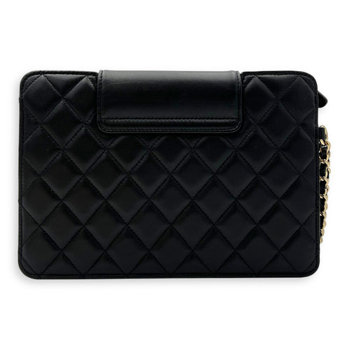 Chanel CC Clutch Black in Lambskin, Gold hardware_2