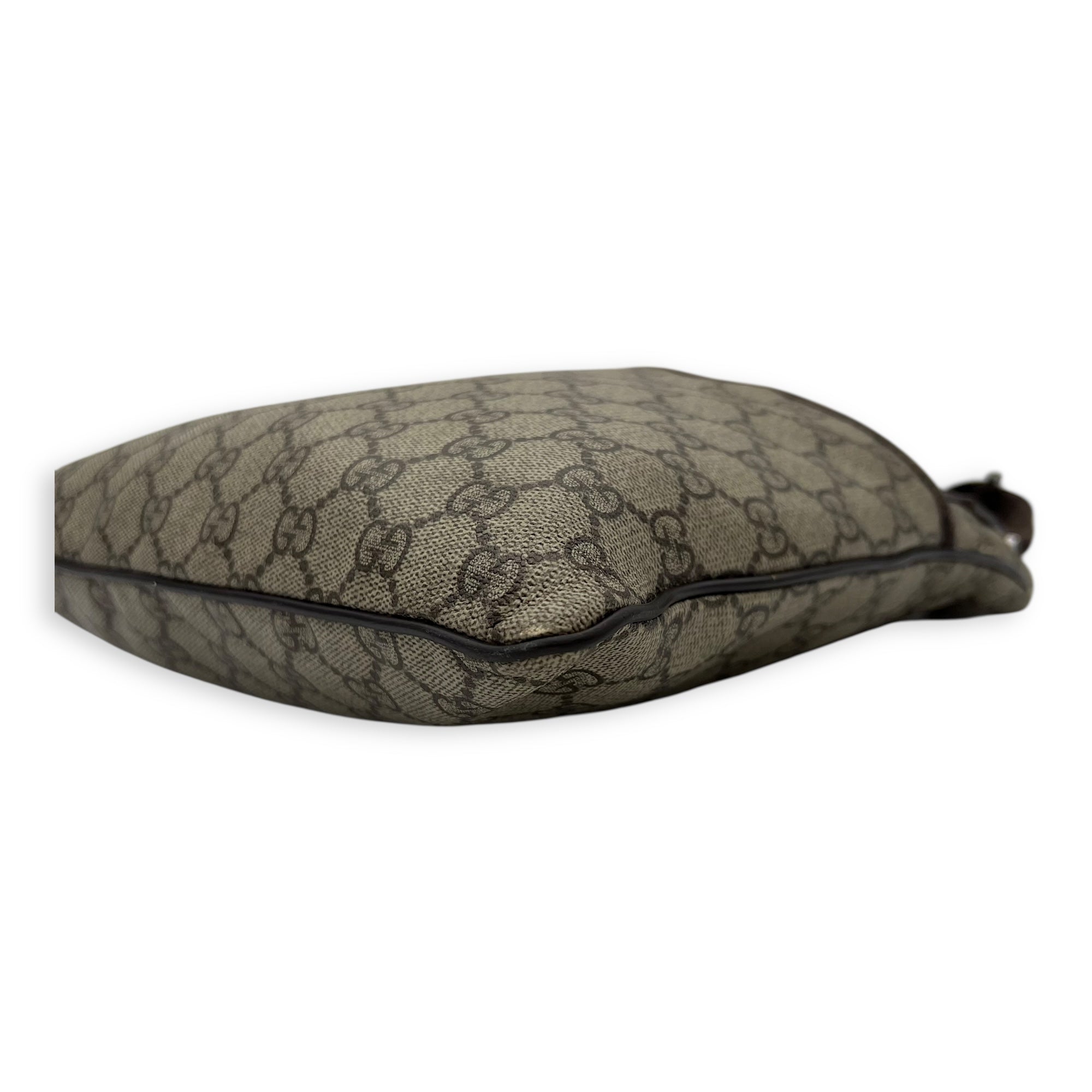 Gucci GG Supreme Shoulder Bag Brown in Coated Canvas, Silver hardware_9