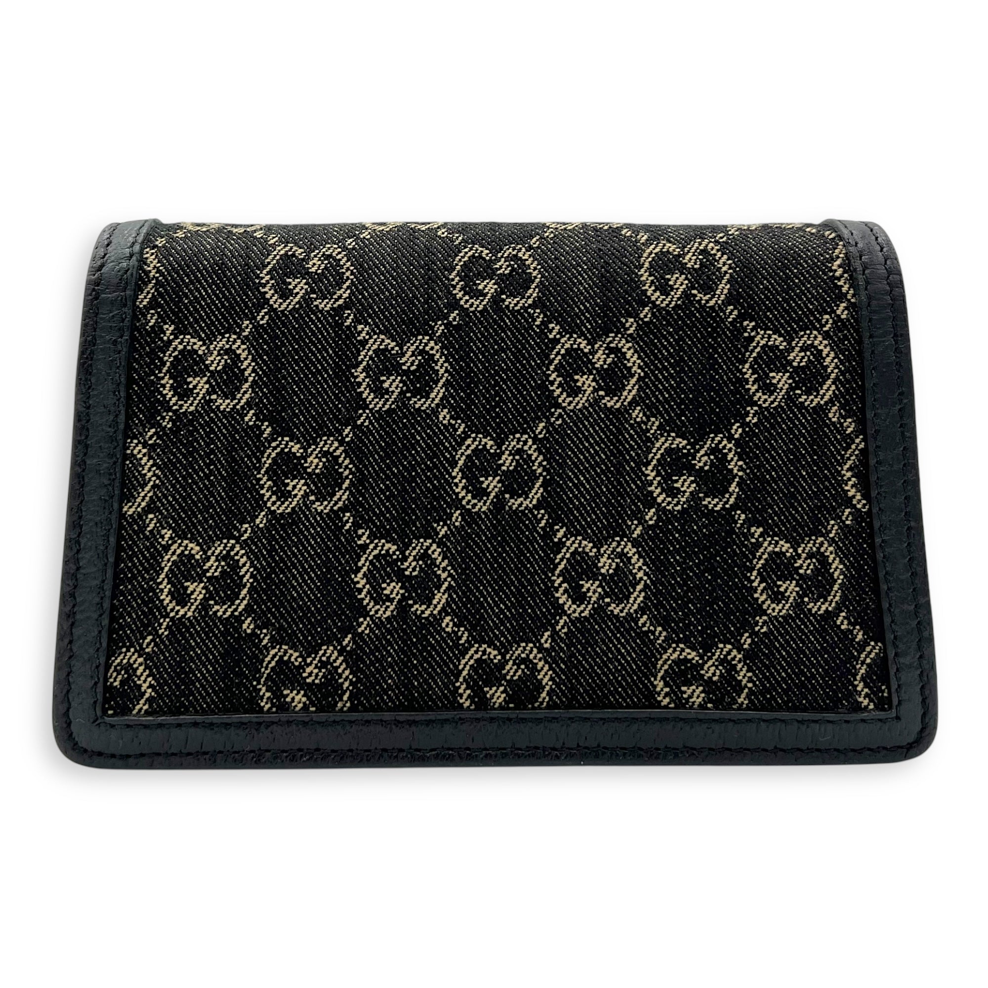Gucci Dionysus Super Mini Black Crossbody Bag in Canvas, Silver hardware_2