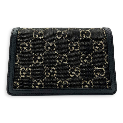 Gucci Dionysus Super Mini Black Crossbody Bag in Canvas, Silver hardware_2