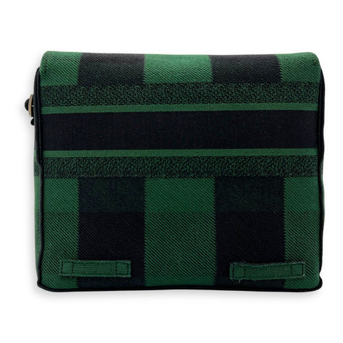 Christian Dior Camp Crossbody Bag Green in Canvas, Silver hardware_2
