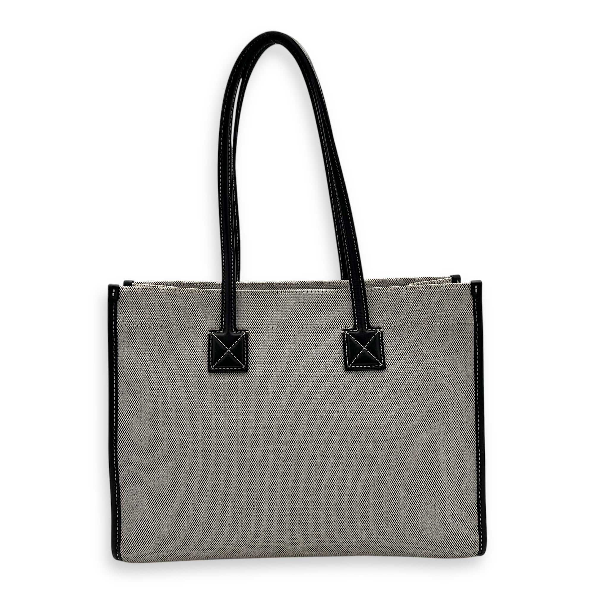 Burberry Freya Tote Bag Black in Canvas, Gold hardware_2