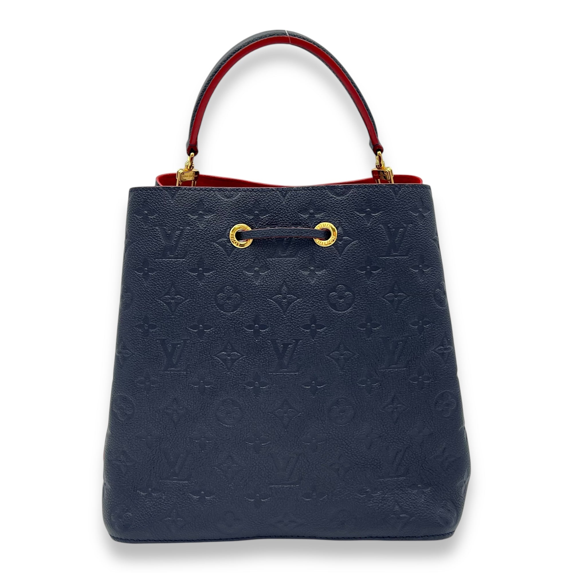 Louis Vuitton NeoNoe MM Blue Bucket Bag in Empreinte Leather, Gold hardware_2