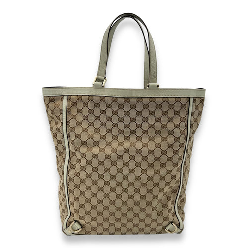 Gucci GG Tote Bag Brown in Canvas, Gold hardware_2