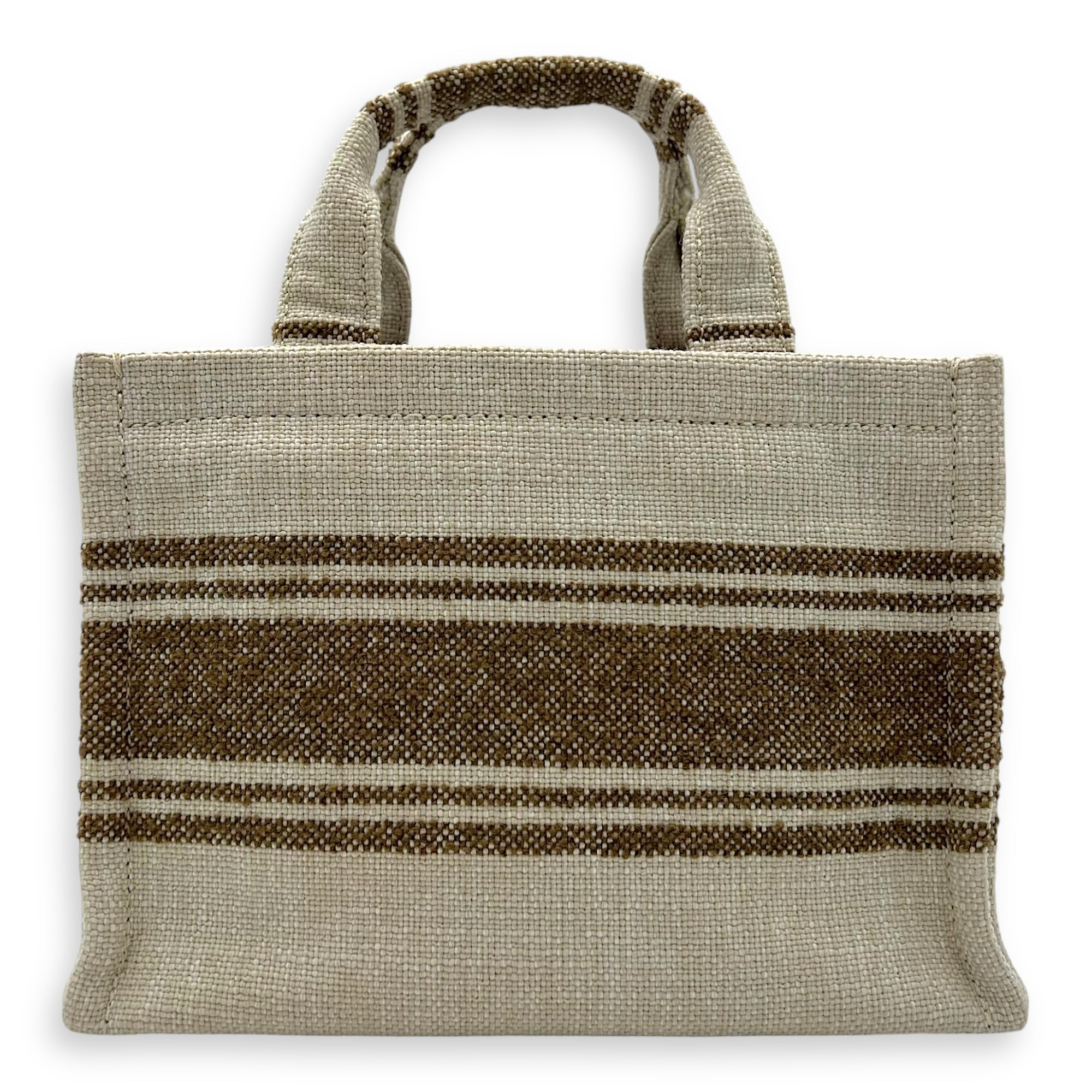 Celine Cabas Tote Bag Beige in Jacquard, Gold hardware_2