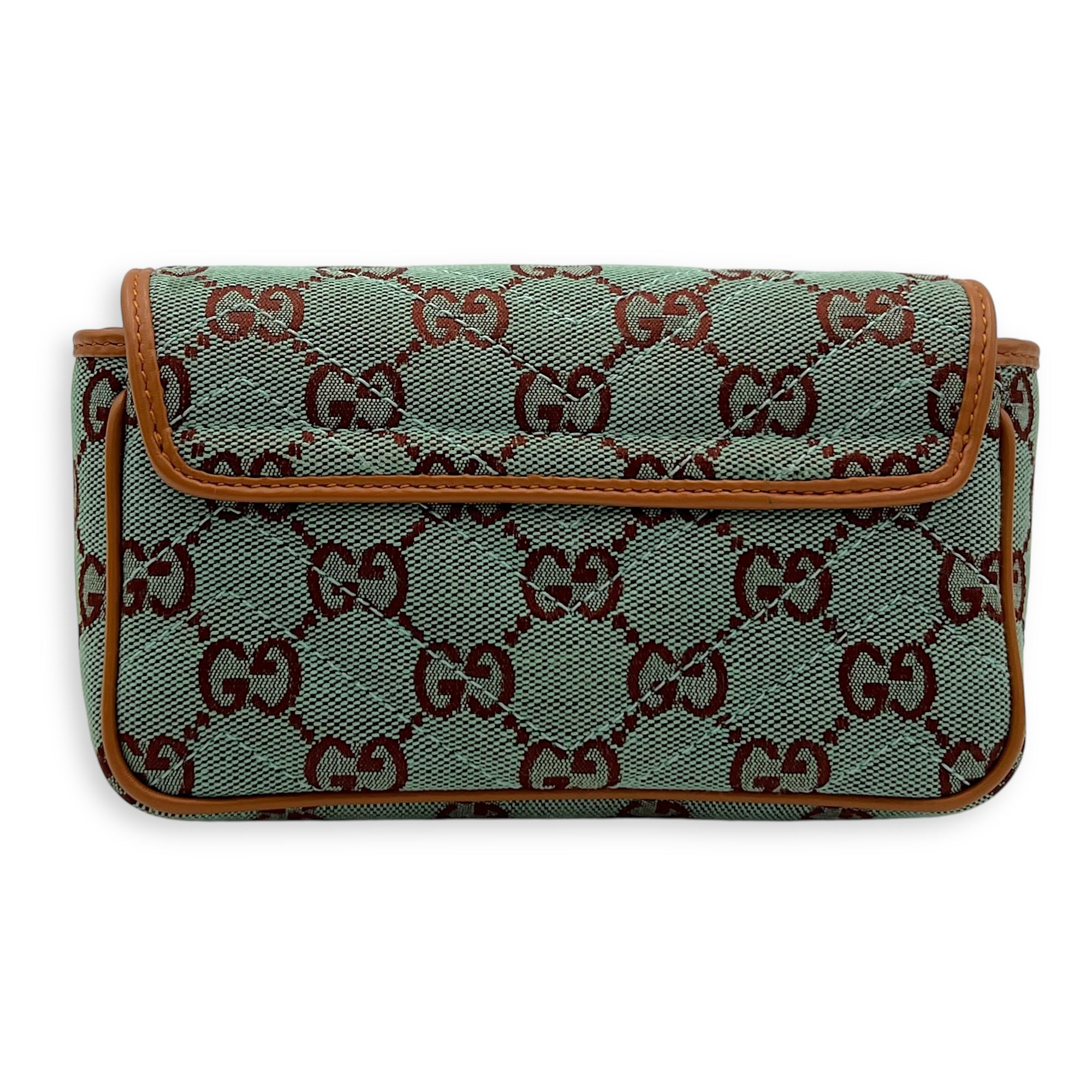 Gucci GG Marmont Crossbody Bag Super Mini Blue in Denim, Gold hardware_2