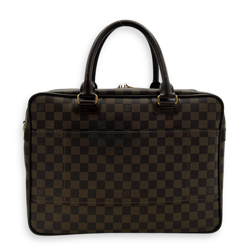 Louis Vuitton ICare Top Handle Bag Brown in Coated Canvas, Gold hardware_2