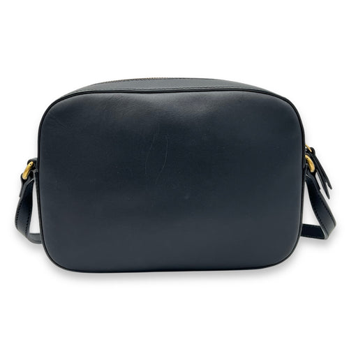 Gucci Bee Crossbody Bag Black in Calfskin, Gold hardware_2