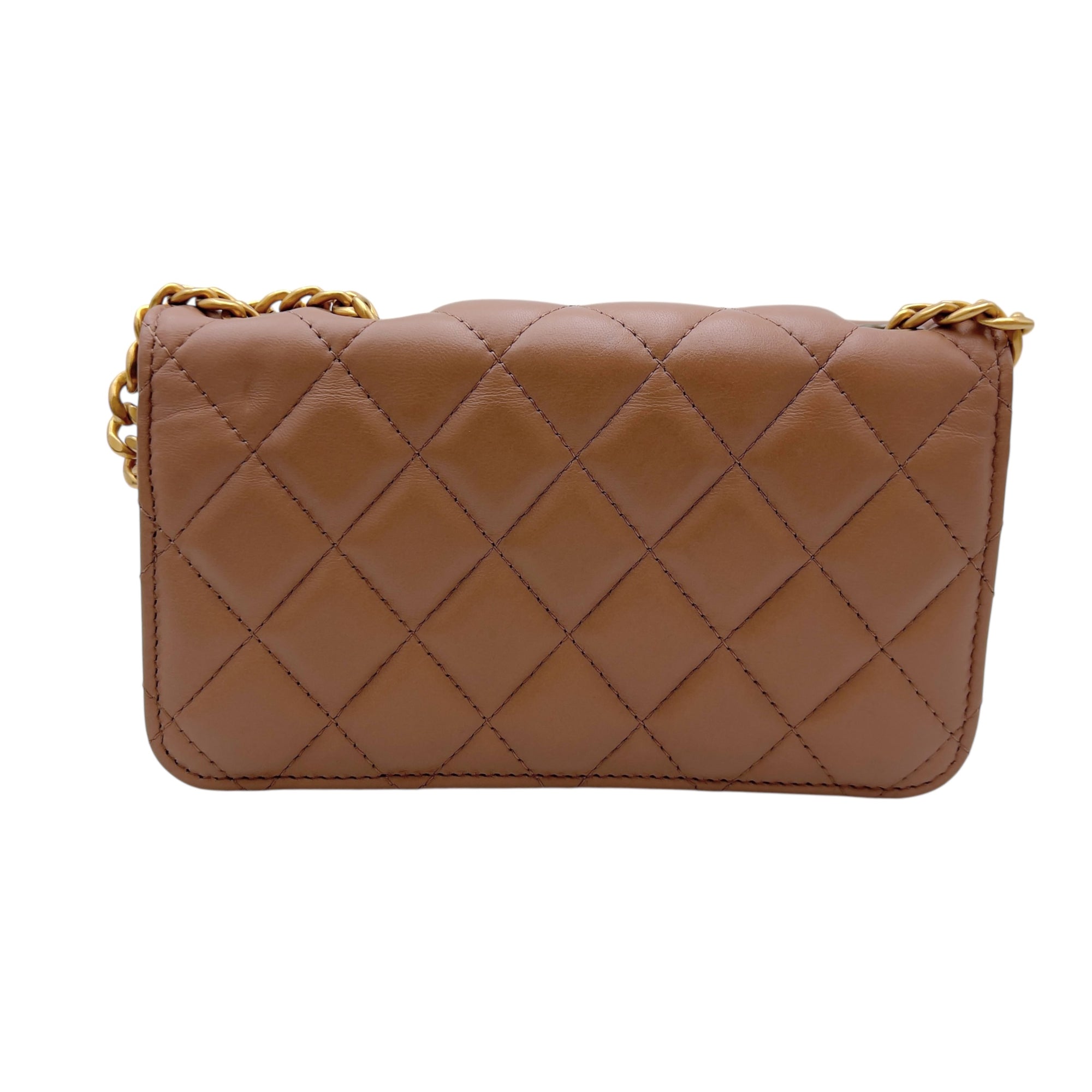 Chanel CC Phone  Wallet On Chain Pink in Lambskin, Gold hardware_2