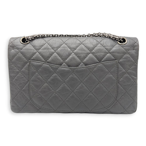 Chanel 2.55 Shoulder Bag Grey in Calfskin, Ruthenium hardware_2
