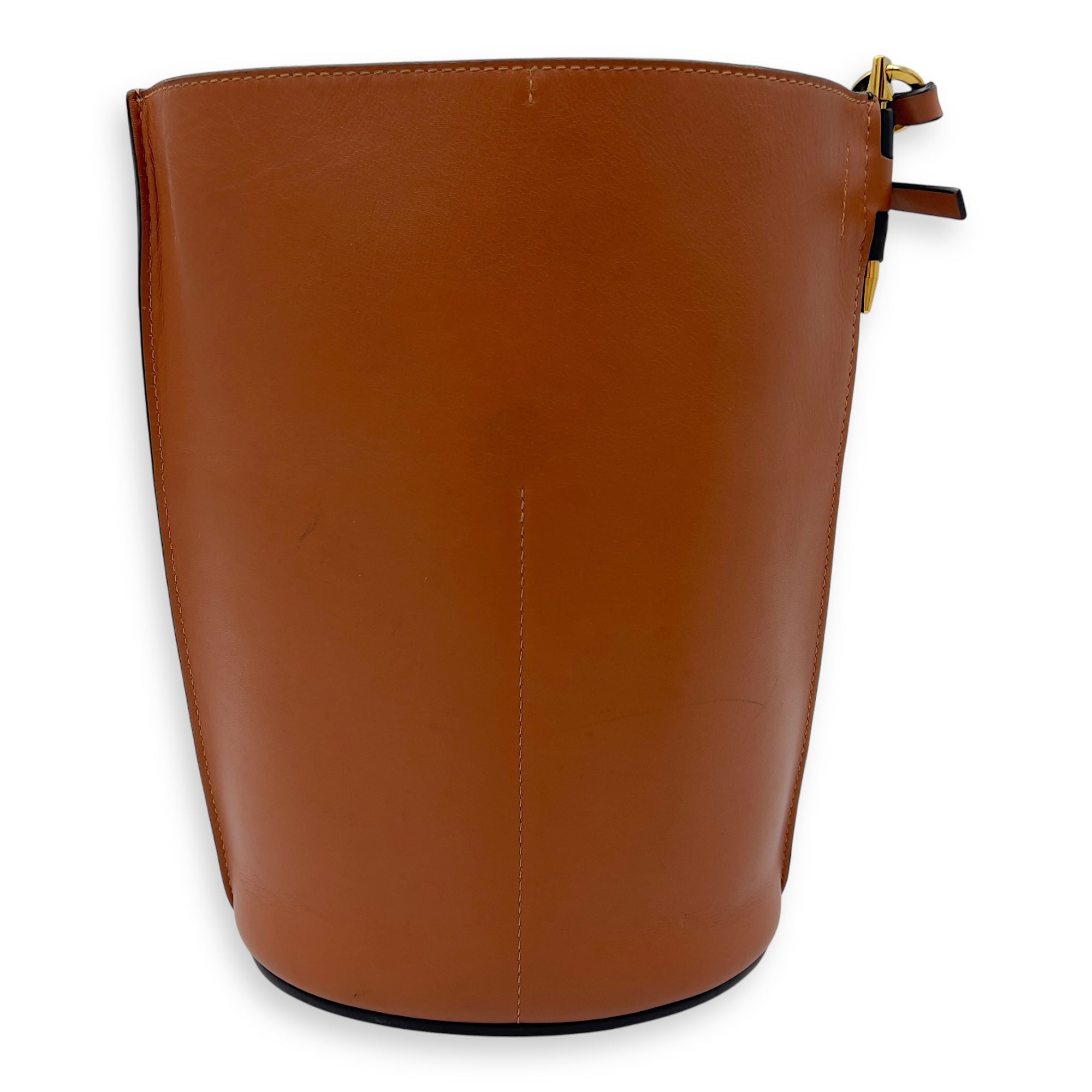 Loewe Anagram Shoulder Bag Brown in Calfskin, Gold hardware_2