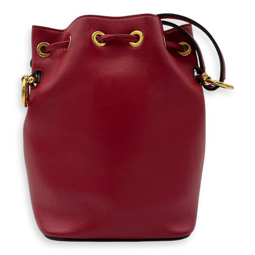 Fendi Mon Tresor Bucket Bag Red in Calfskin, Gold hardware_2
