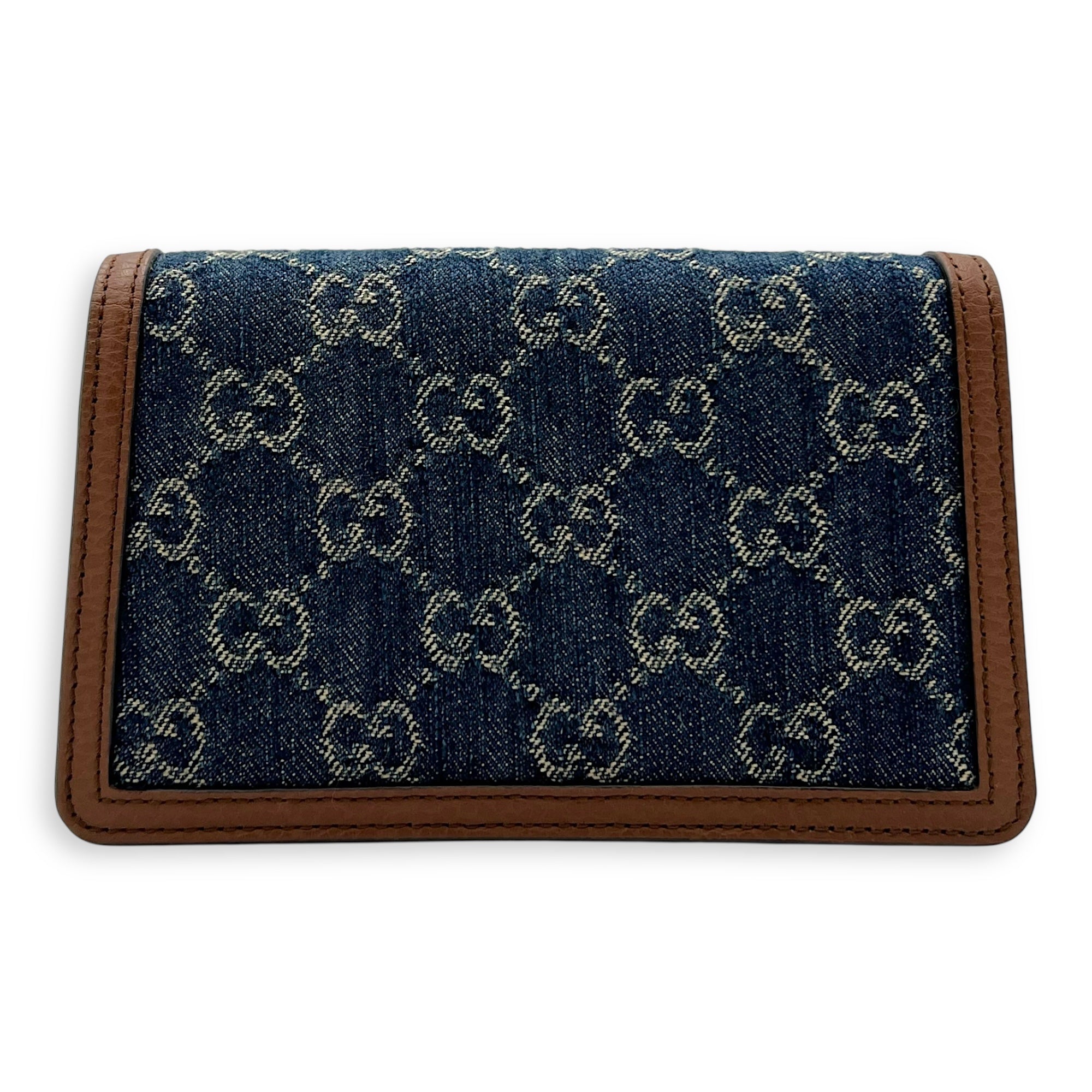 Gucci Dionysus Super Mini Blue Crossbody Bag in Denim, Ruthenium hardware_2