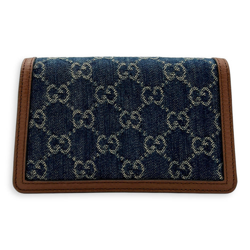 Gucci Dionysus Super Mini Blue Crossbody Bag in Denim, Ruthenium hardware_2