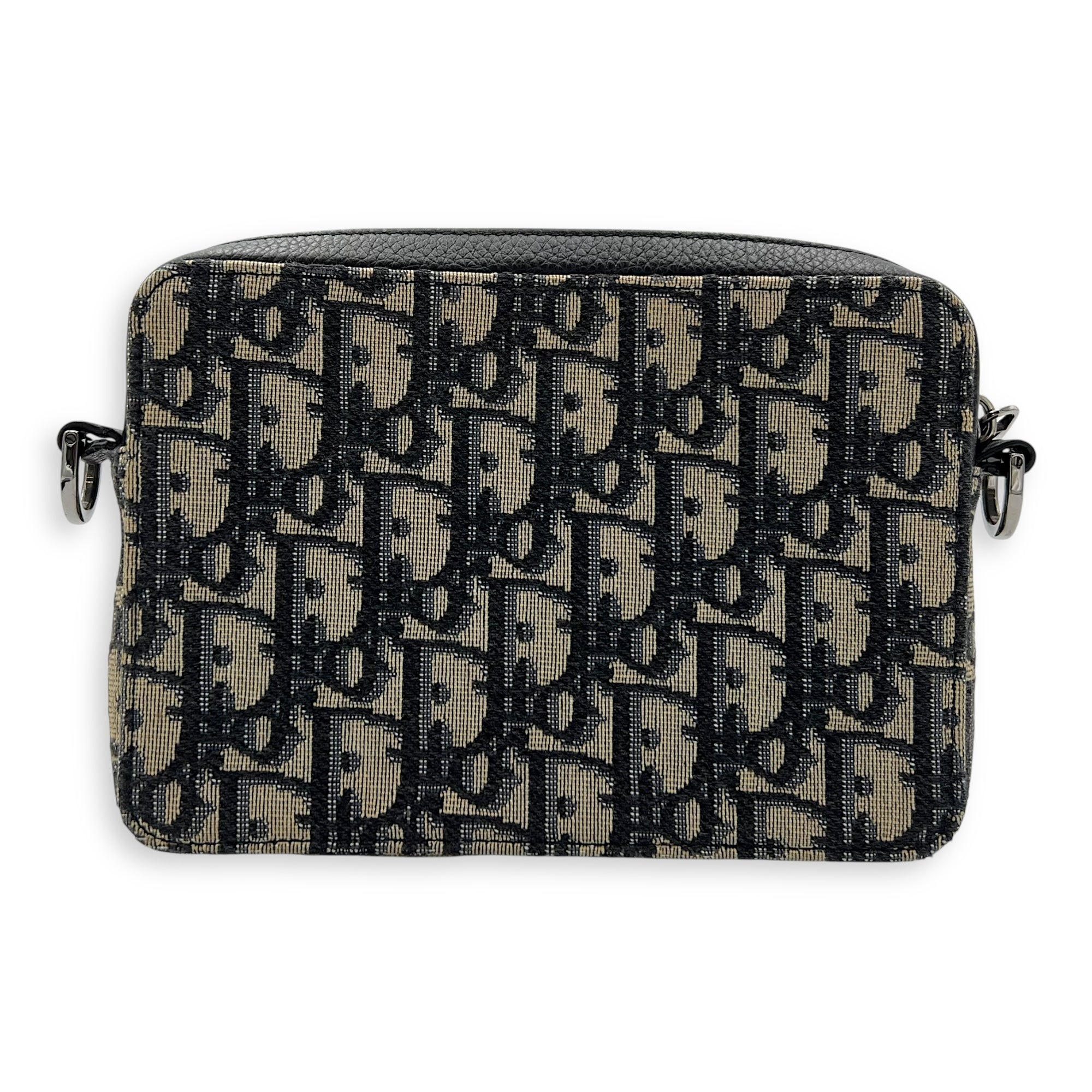 Christian Dior Oblique Mini Blue Camera Bag in Jacquard, Silver hardware_2