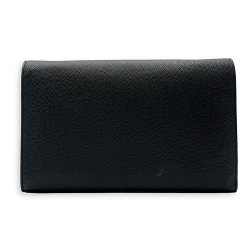 Saint Laurent Star Monogram Black Wallet On Chain in Calfskin, Gold hardware_2