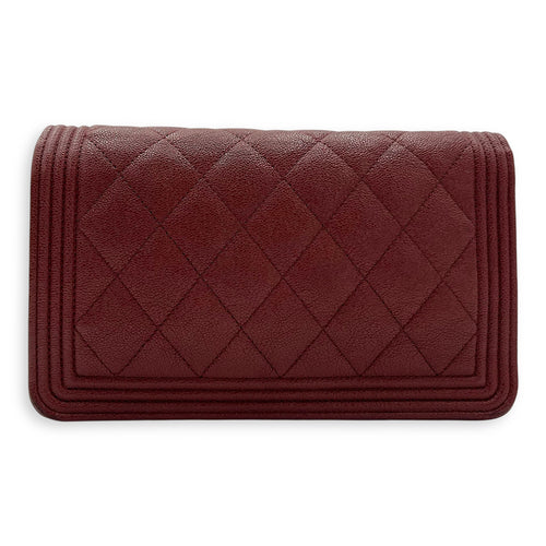 Chanel Boy Wallet On Chain Red in Caviar Leather, Gold hardware_2