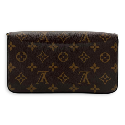 Louis Vuitton Felicie Wallet On Chain Brown in Monogram Coated Canvas, Gold hardware_2