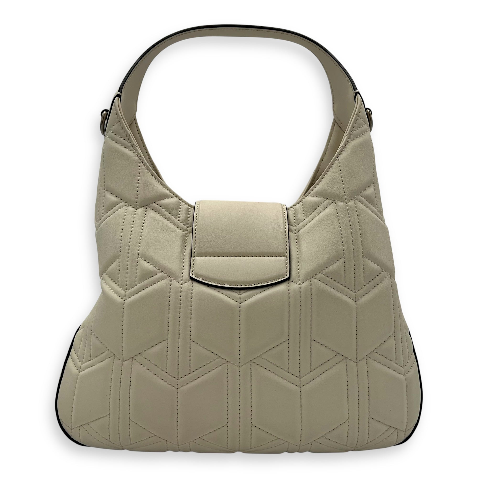 Gucci Dionysus Shoulder Bag White in Calfskin, Silver hardware_2