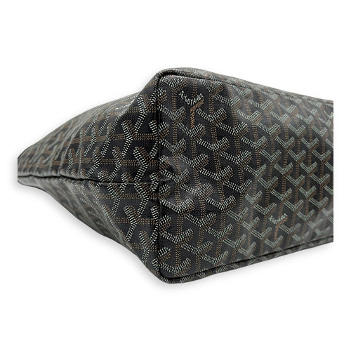 Goyard Saint Louis Tote Bag PM Black in Coated Canvas, Silver hardware_8