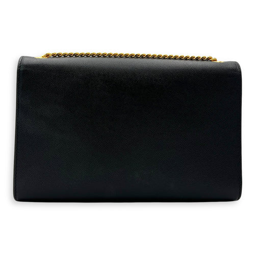 Saint Laurent Kate Black Wallet On Chain in Calfskin, Gold hardware_2