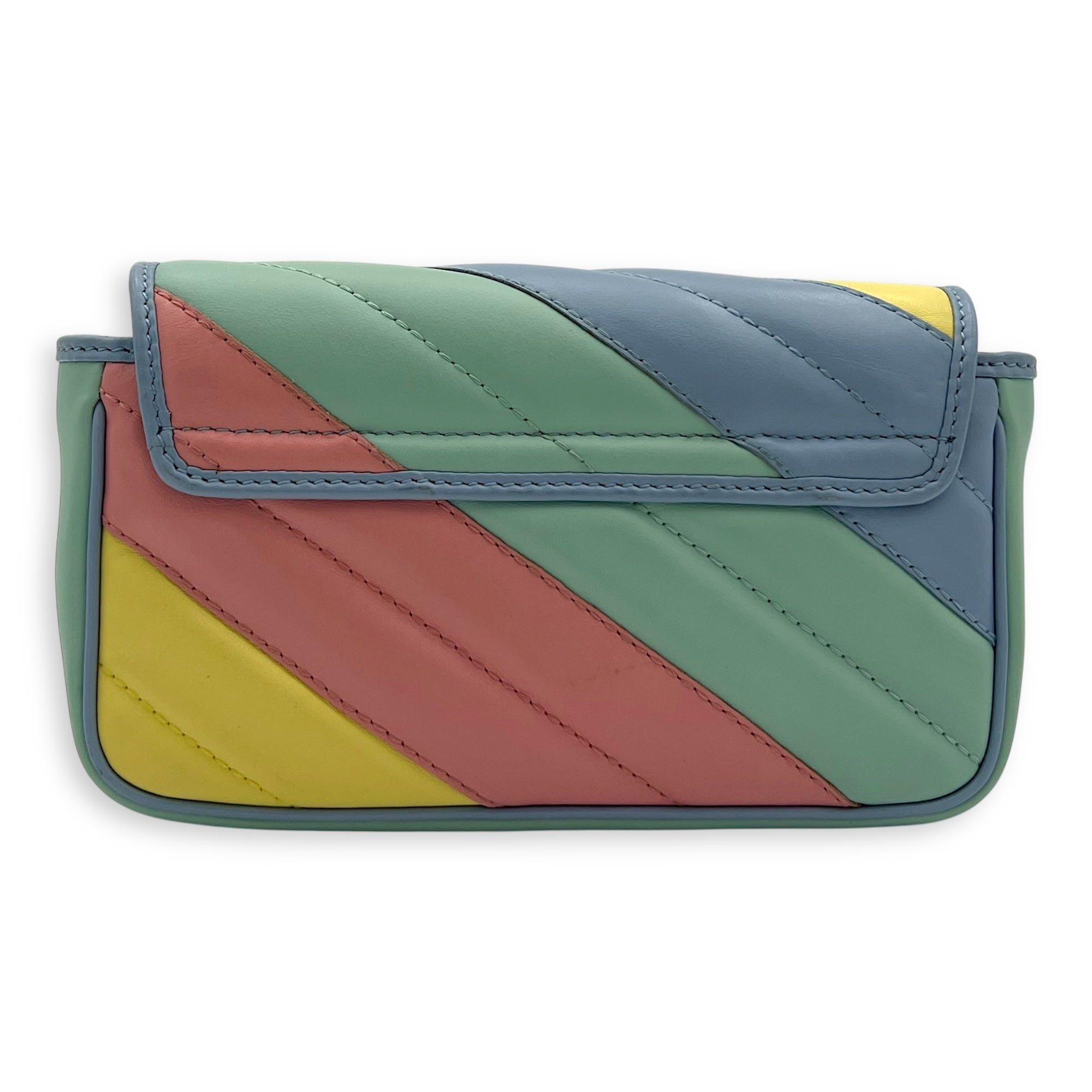Gucci GG Marmont Crossbody Bag Multi-colour in Calfskin, Silver hardware_2