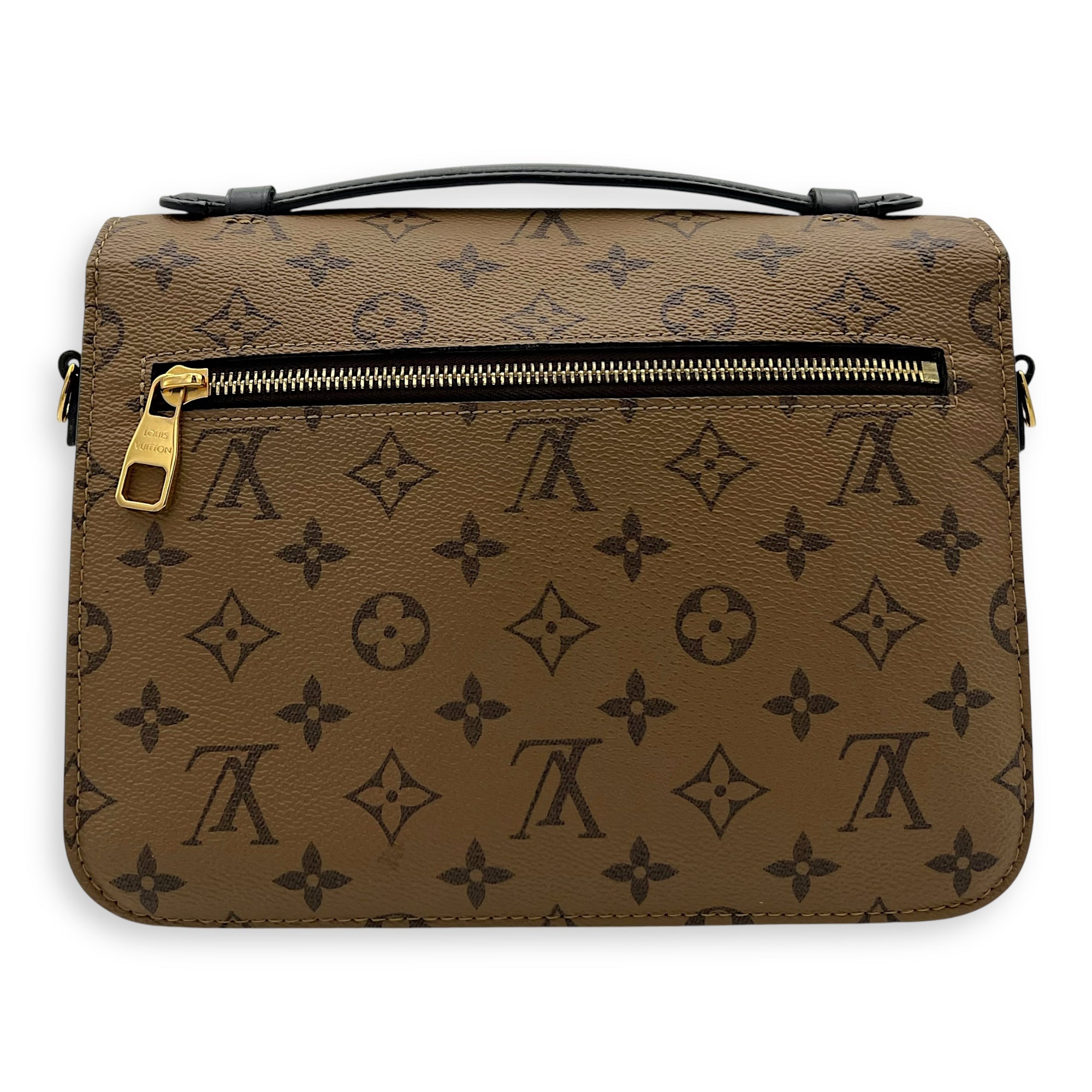 Louis Vuitton Metis Brown Top Handle Bag in Reverse Monogram Coated Canvas, Gold hardware_2