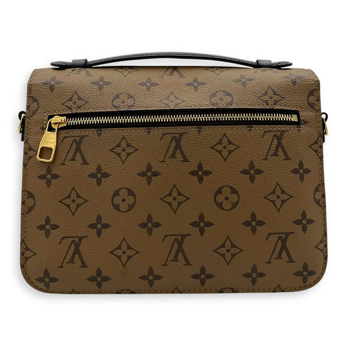 Louis Vuitton Metis Brown Top Handle Bag in Reverse Monogram Coated Canvas, Gold hardware_2