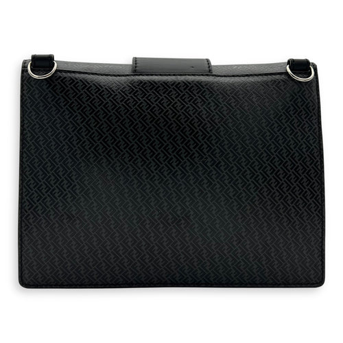 Fendi Baguette Crossbody Bag Grey in Calfskin, Silver hardware_2