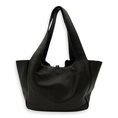 Saint Laurent LE 5 À 7 BEA Tote Bag Green in Calfskin, Silver hardware_2