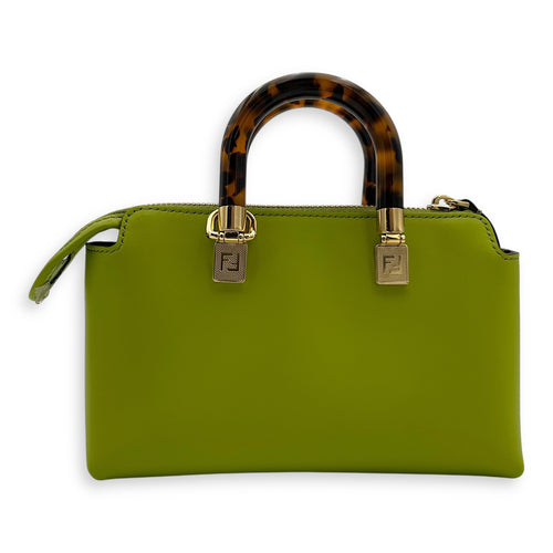 Fendi By The Way Mini Wasabi Green Top Handle Bag in Calfskin, Gold hardware_2