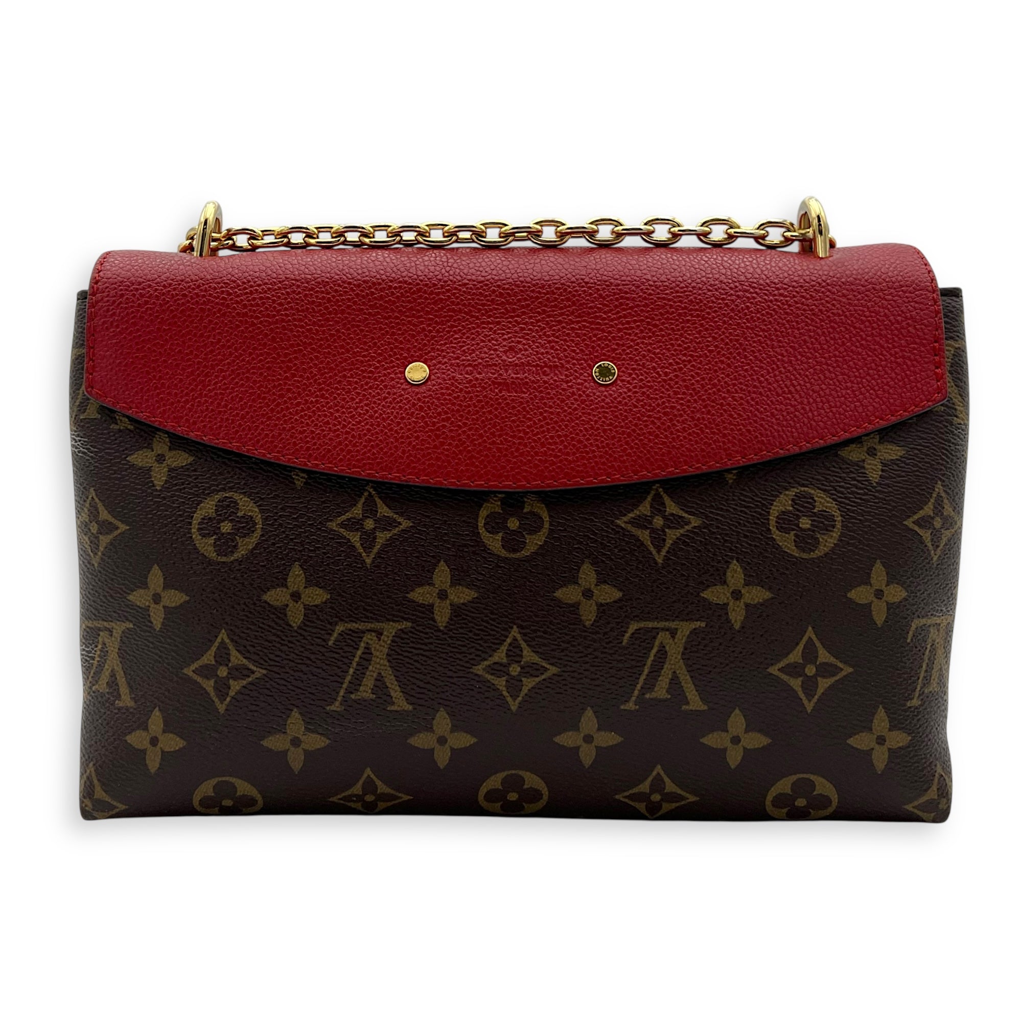 Louis Vuitton Saint Placide Crossbody Bag Brown in Monogram Coated Canvas, Gold hardware_2