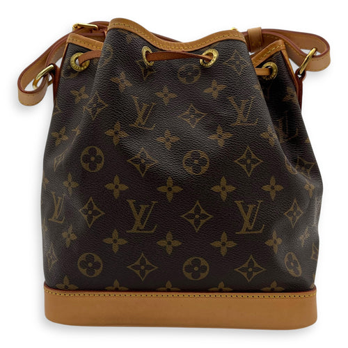 Louis Vuitton Noe Bucket Bag Petite Brown in Monogram Coated Canvas, Gold hardware_2