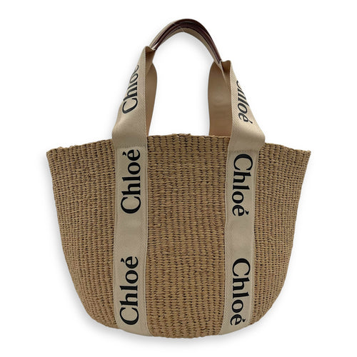 Chloé Woody basket Top Handle Bag Large White in Woody_2