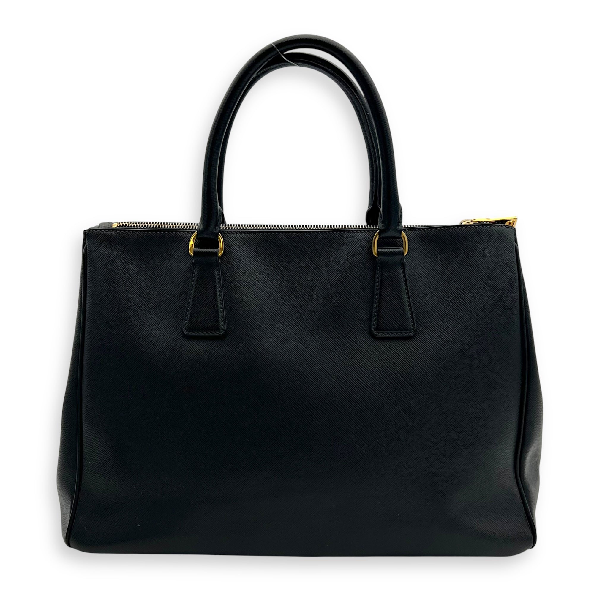 Prada Galleria Top Handle Bag Black in Saffiano Leather, Gold hardware_2