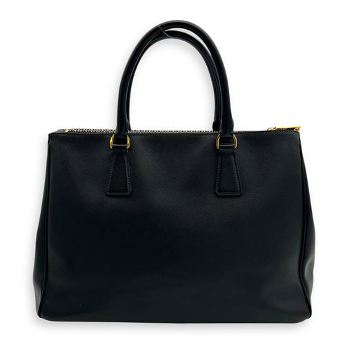 Prada Galleria Top Handle Bag Black in Saffiano Leather, Gold hardware_2