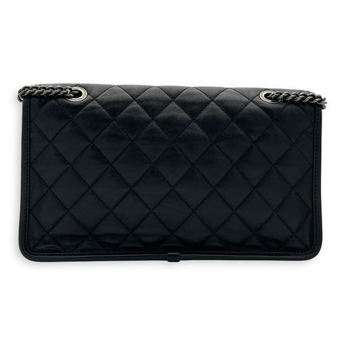 Chanel French Riviera Black Shoulder Bag in Calfskin, Gunmetal hardware_2