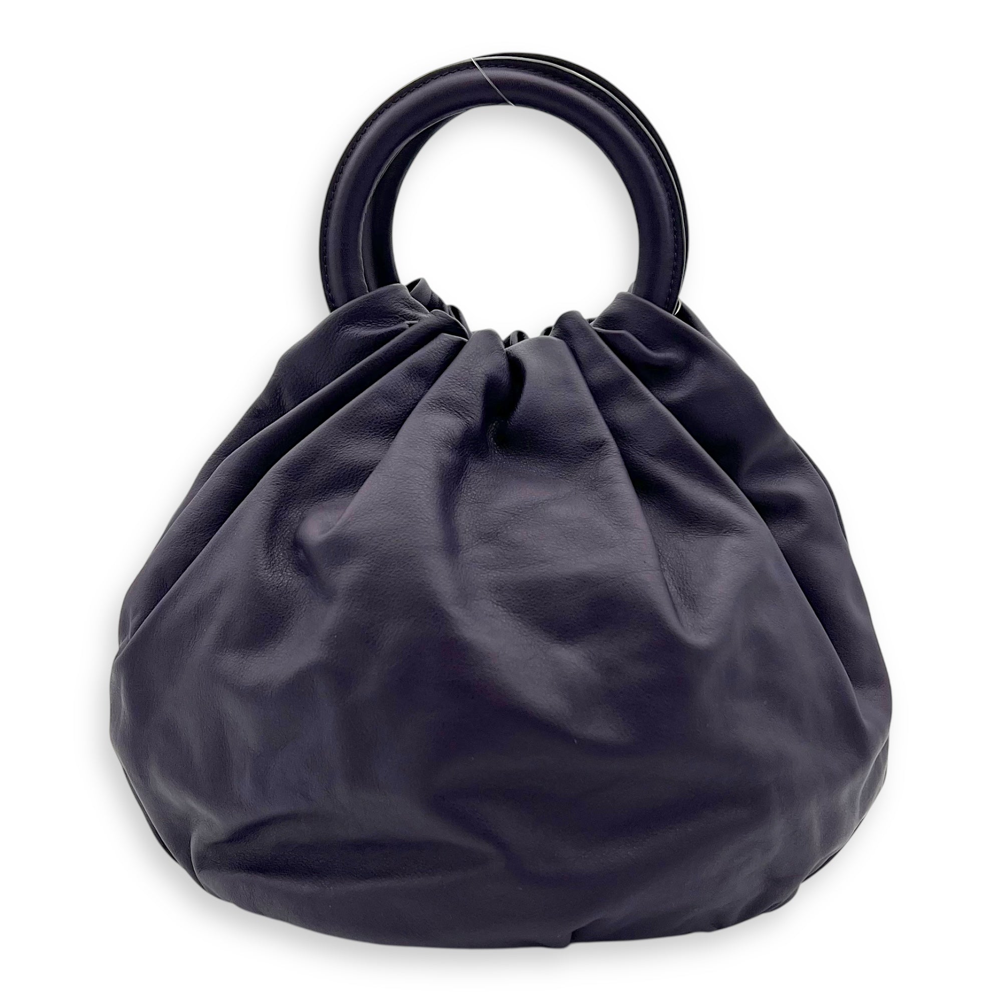 Loewe Bounce  Top Handle Bag Purple in Calfskin, Silver hardware_2
