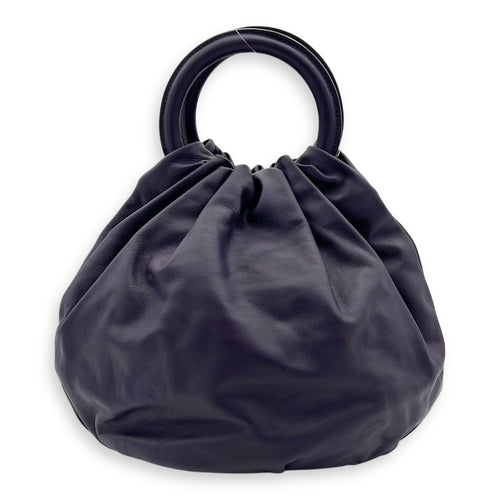 Loewe Bounce  Top Handle Bag Purple in Calfskin, Silver hardware_2