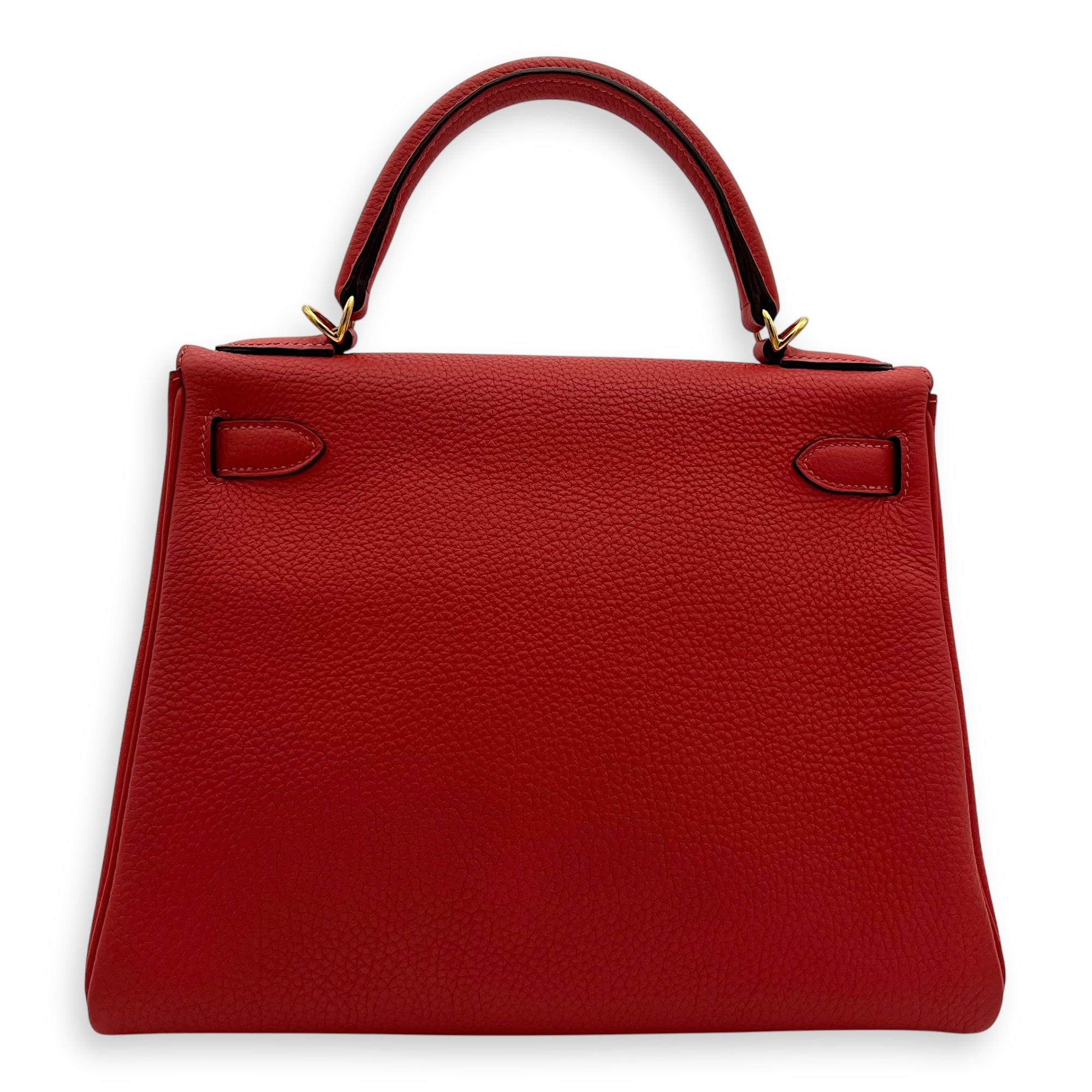 Hermès Kelly Rouge Pivoine in Togo, Gold hardware_2