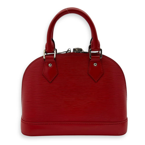 Louis Vuitton Alma Top Handle Bag BB Red in Epi Leather, Silver hardware_2
