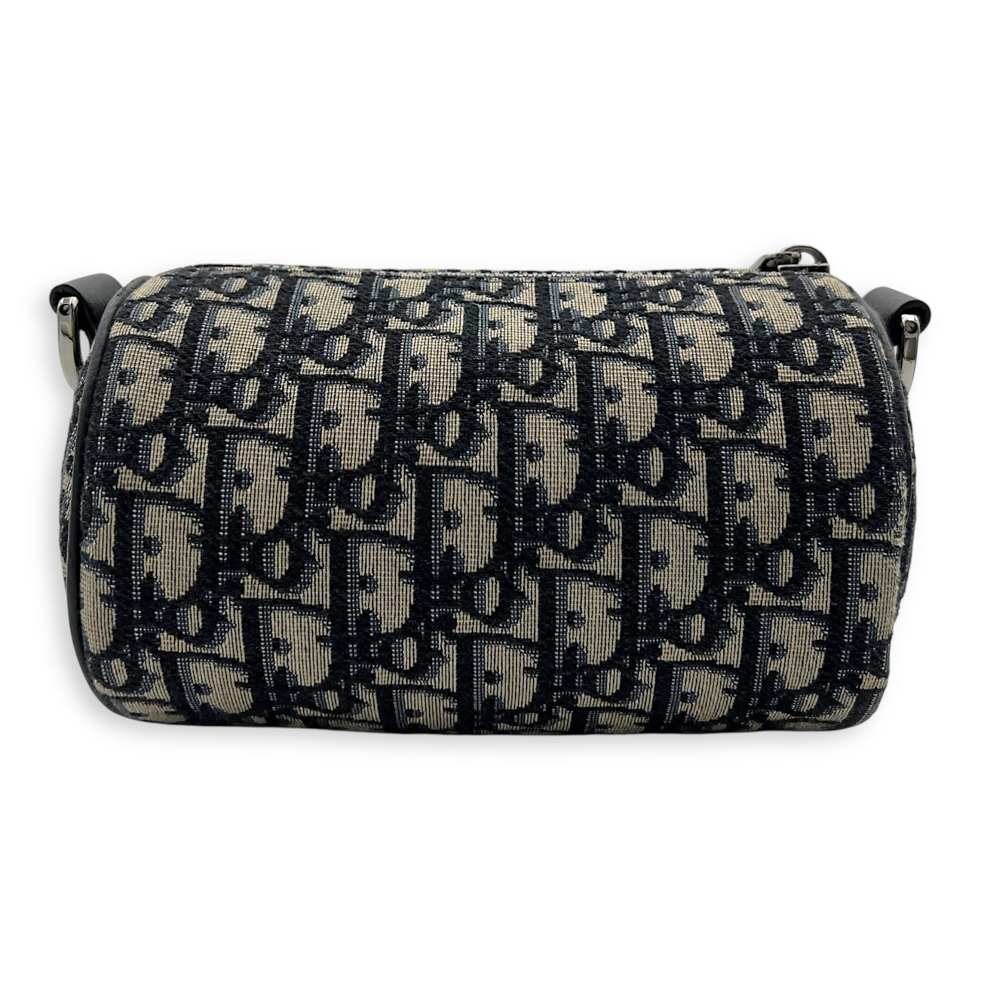 Christian Dior Roller Crossbody Bag Blue in Jacquard, Silver hardware_2
