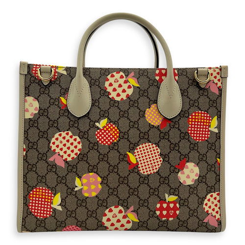 Gucci GG Supreme Tote Bag Brown in Coated Canvas, Gold hardware_2