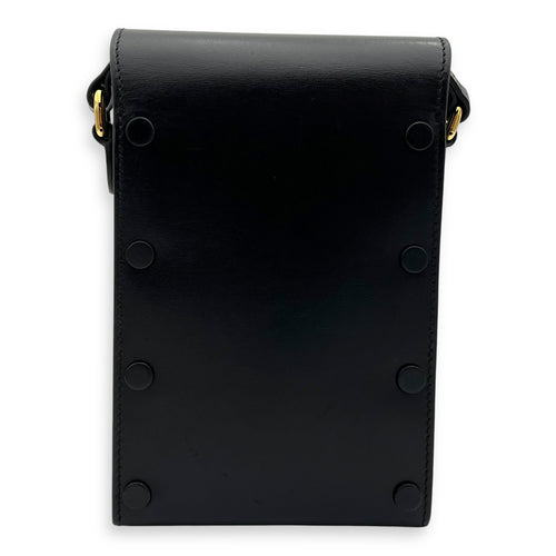Gucci Horsebit 1955 Crossbody Bag Black in Calfskin, Gold hardware_2