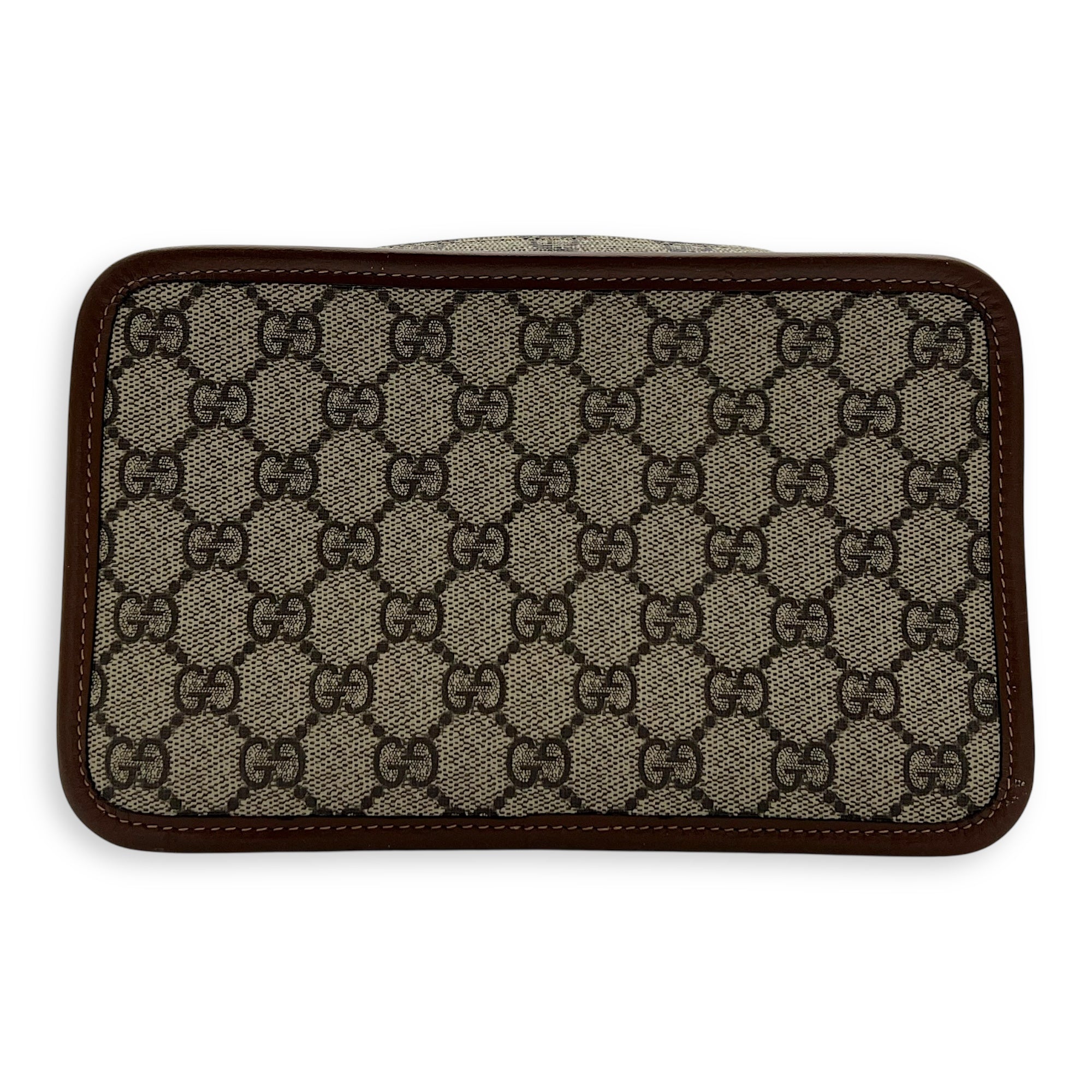 Gucci GG Supreme Crossbody Bag Brown in Coated Canvas, Gold hardware_2