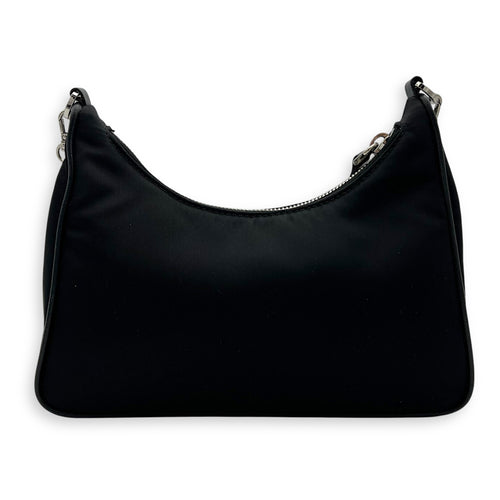 Prada Re-Edition 2005 Shoulder Bag Black in Nylon, Silver hardware_2